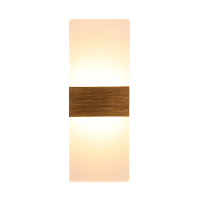 Lámpara de pared LED acrílica rectangular de aluminio cepillada estilo contemporáneo Simplicidad de apliques de interior para pasillo del pasillo