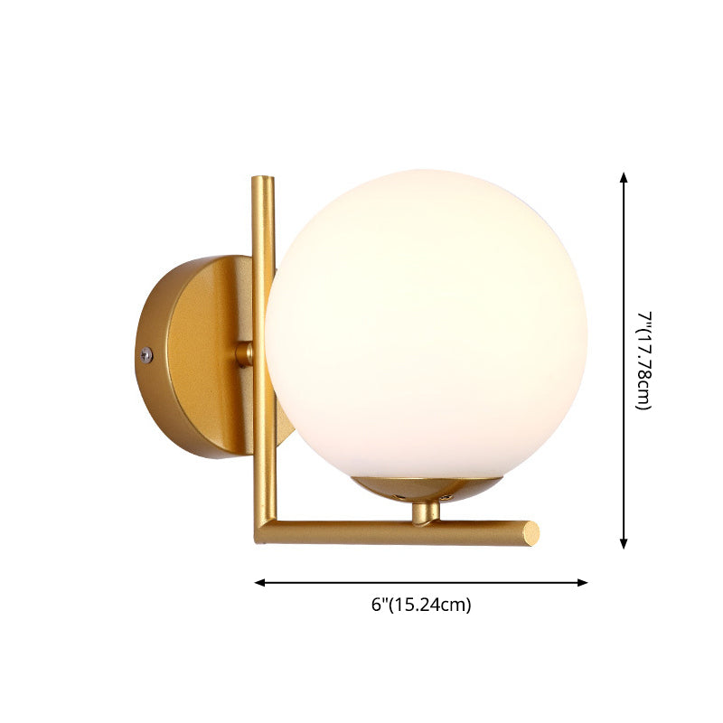 Zeitgenössische globale Wandmontagleuchte Milchglas Wandmontagelampe für das Restaurant