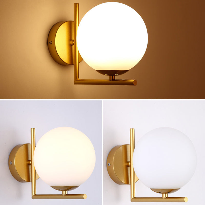 Zeitgenössische globale Wandmontagleuchte Milchglas Wandmontagelampe für das Restaurant