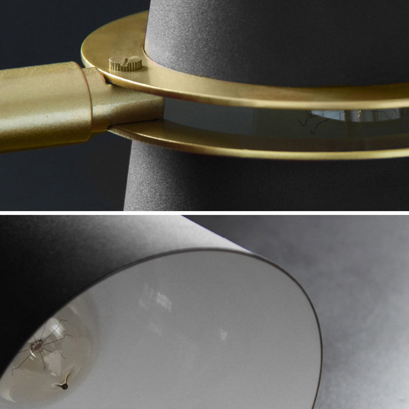 1 Light Metal Wall Light Fixture Modern Tapered Wall Sconces Lighting Fixtures for Bedroom