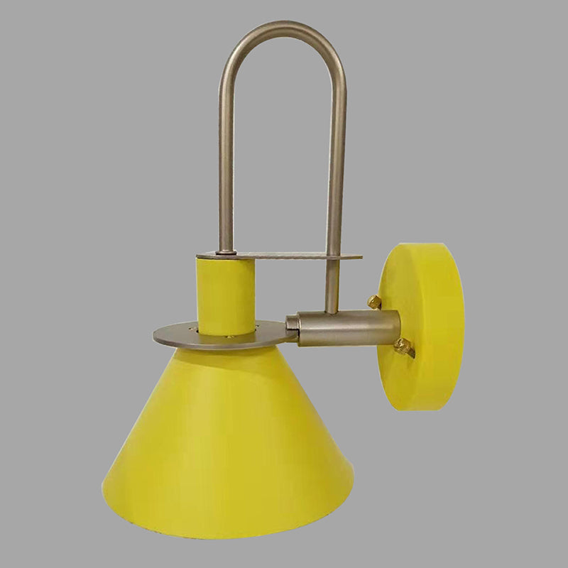 1 Light Metal Wall Mounted Light Fixture Modern Dual Cone Wall Sconce Lighting for Dining Room