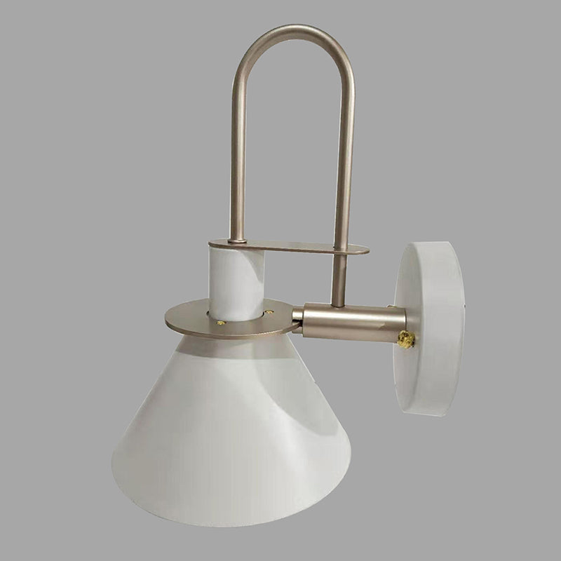 1 Light Metal Wall Mounted Light Fixture Modern Dual Cone Wall Sconce Lighting for Dining Room