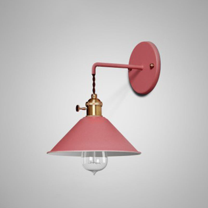 1 Light Metal Wall Mounted Light Fixture Modern Cone Wall Sconce Lighting for Dining Room