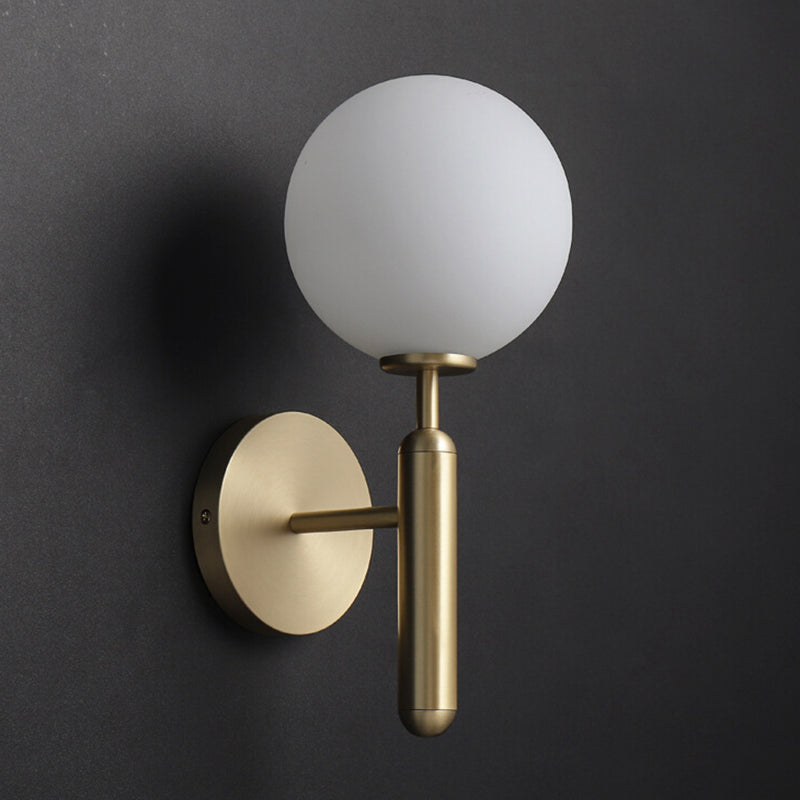 Zeitgenössische globale Wandmontagleuchte Milchglas Wandmontagelampe für das Restaurant