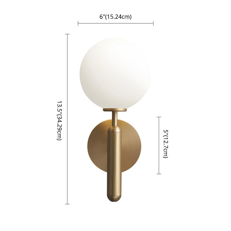 Zeitgenössische globale Wandmontagleuchte Milchglas Wandmontagelampe für das Restaurant