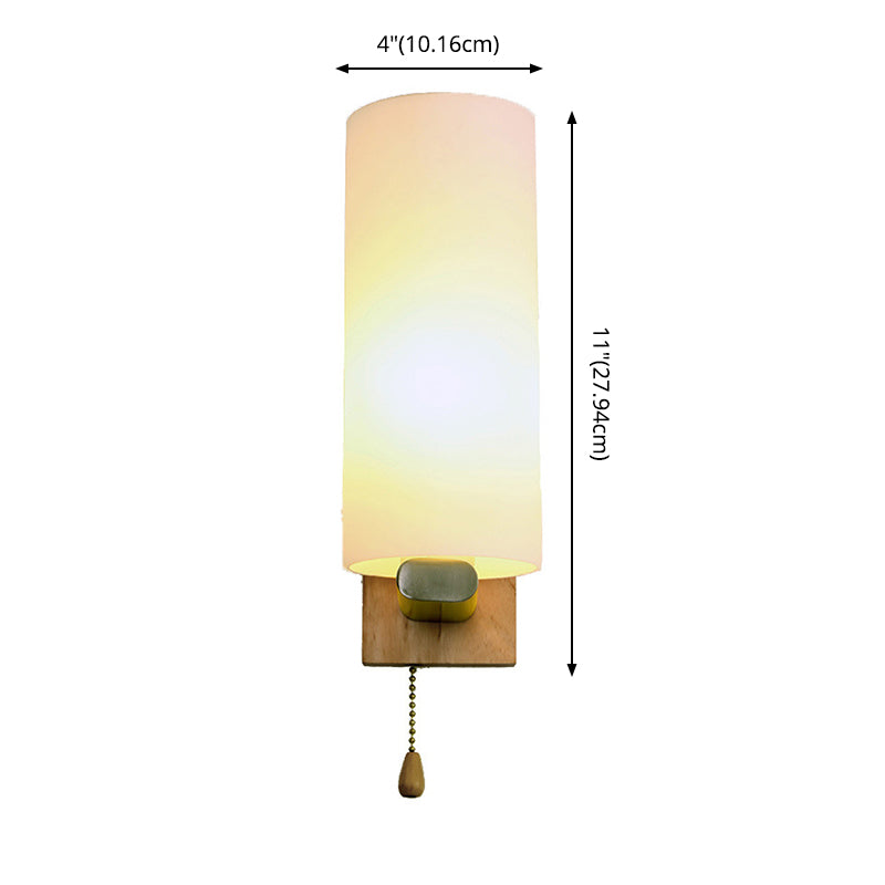 Moderna semplicità cilindri con le luci di applique luci latte murale vetrino illuminazione con camera da letto per camera da letto