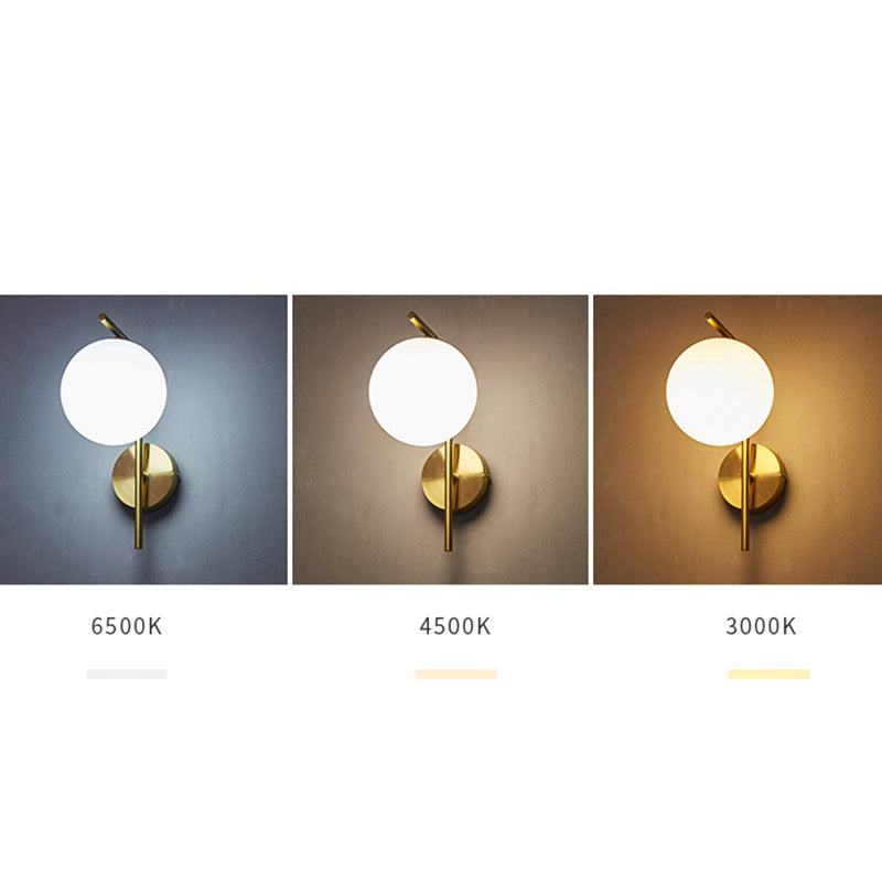 Zeitgenössische globale Wandmontagleuchte Milchglas Wandmontagelampe für das Restaurant