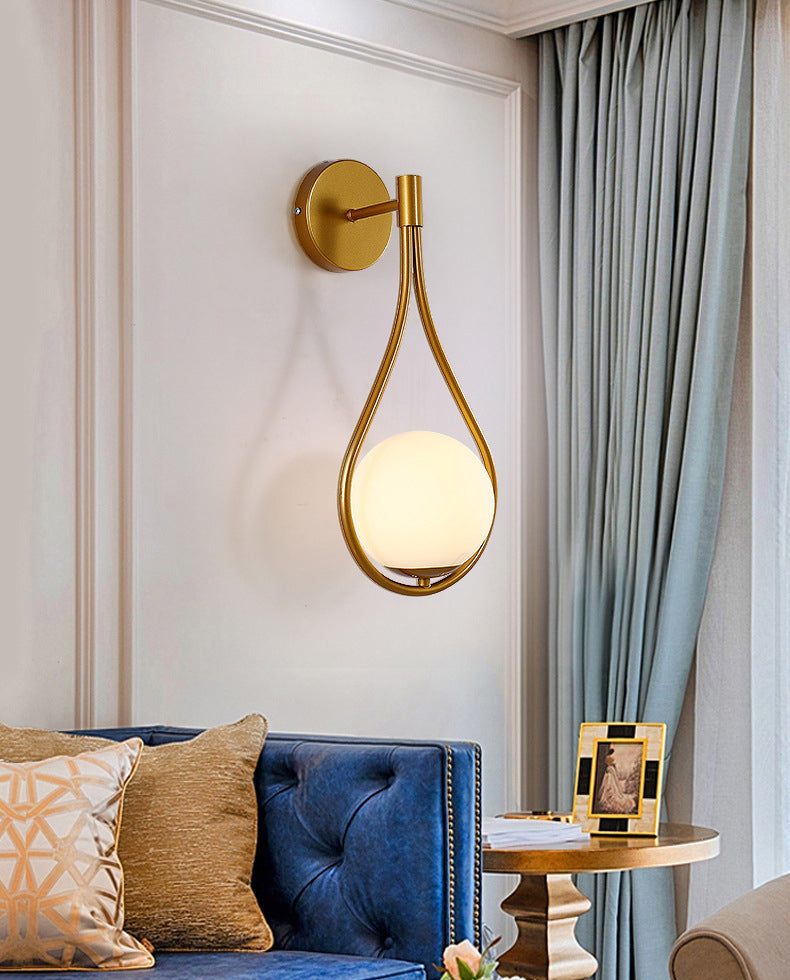 Contemporary Droplet Wall Mounted Lights Milk Glass Wall Mounted Lamp for Restaurant