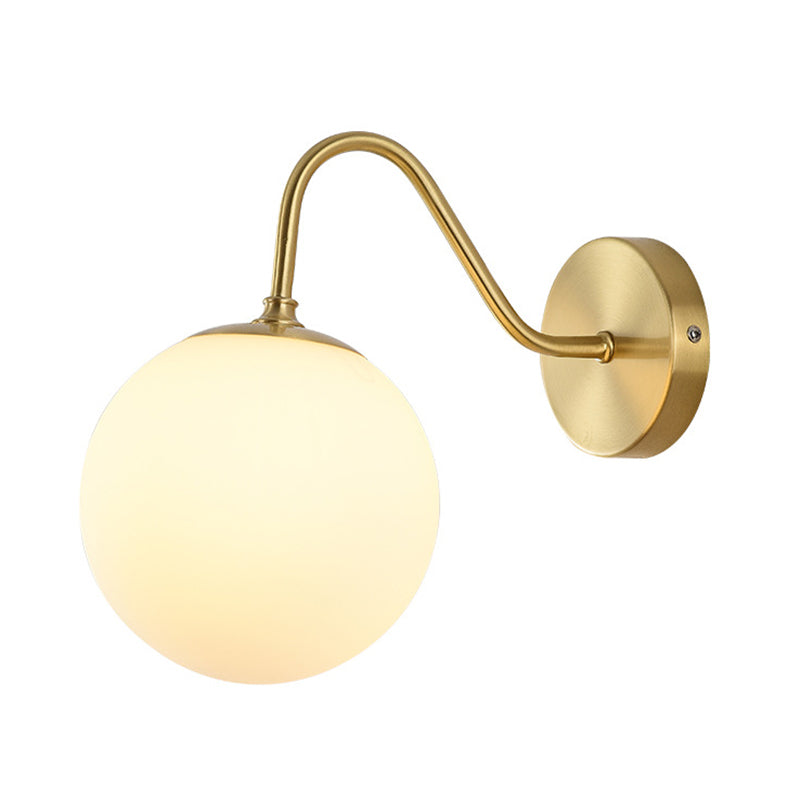 Zeitgenössische globale Wandmontagleuchte Milchglas Wandmontagelampe für das Restaurant