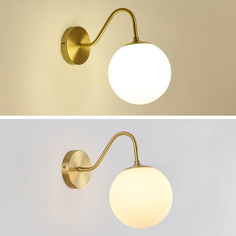 Zeitgenössische globale Wandmontagleuchte Milchglas Wandmontagelampe für das Restaurant