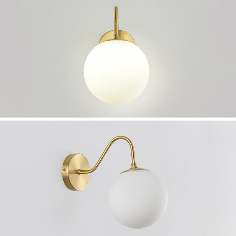 Zeitgenössische globale Wandmontagleuchte Milchglas Wandmontagelampe für das Restaurant