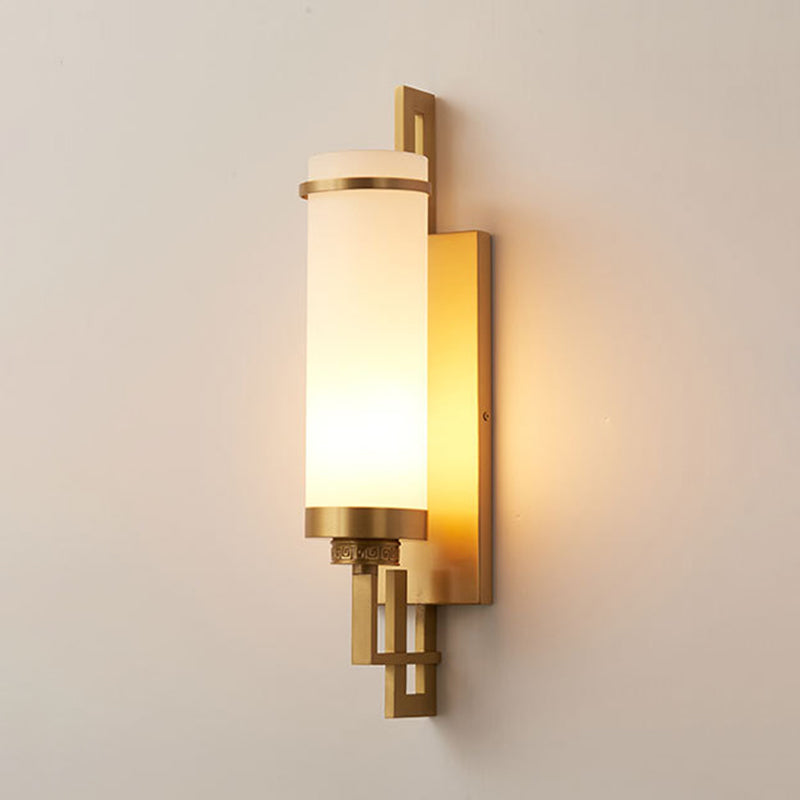 Postmoderne Einfachheit Zylinder Wandleuchte Glaswandleuchten für Schlafzimmer