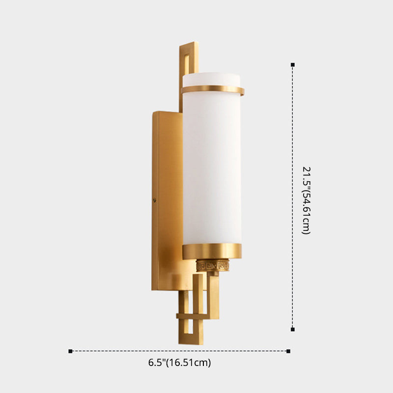 Postmoderne Einfachheit Zylinder Wandleuchte Glaswandleuchten für Schlafzimmer