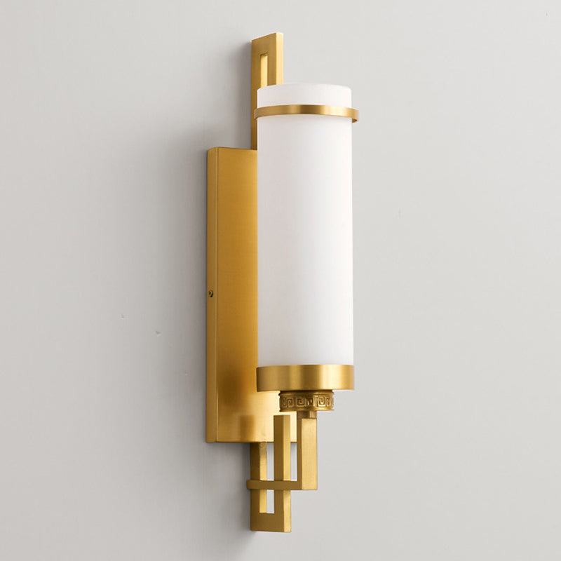 Postmoderne Einfachheit Zylinder Wandleuchte Glaswandleuchten für Schlafzimmer