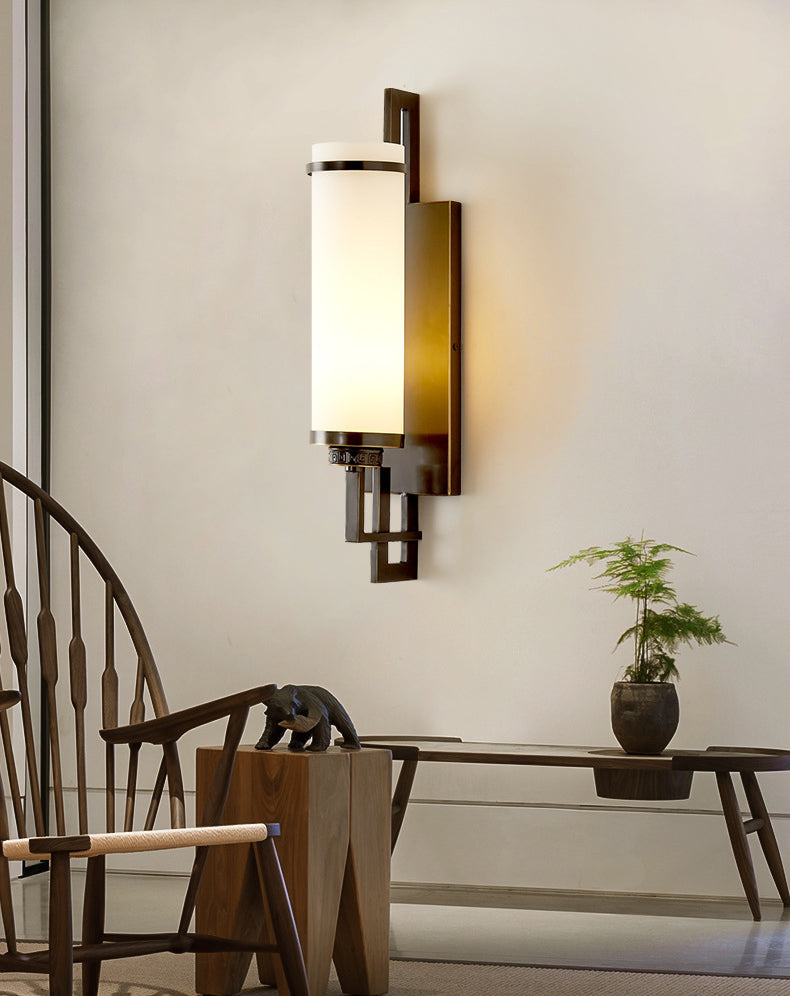 Postmoderne Einfachheit Zylinder Wandleuchte Glaswandleuchten für Schlafzimmer