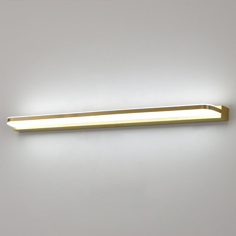 Modern Minimalist Style Ultra-thin Wall Mounted Light Fixture Copper Wall Light Sconces for Bathroom