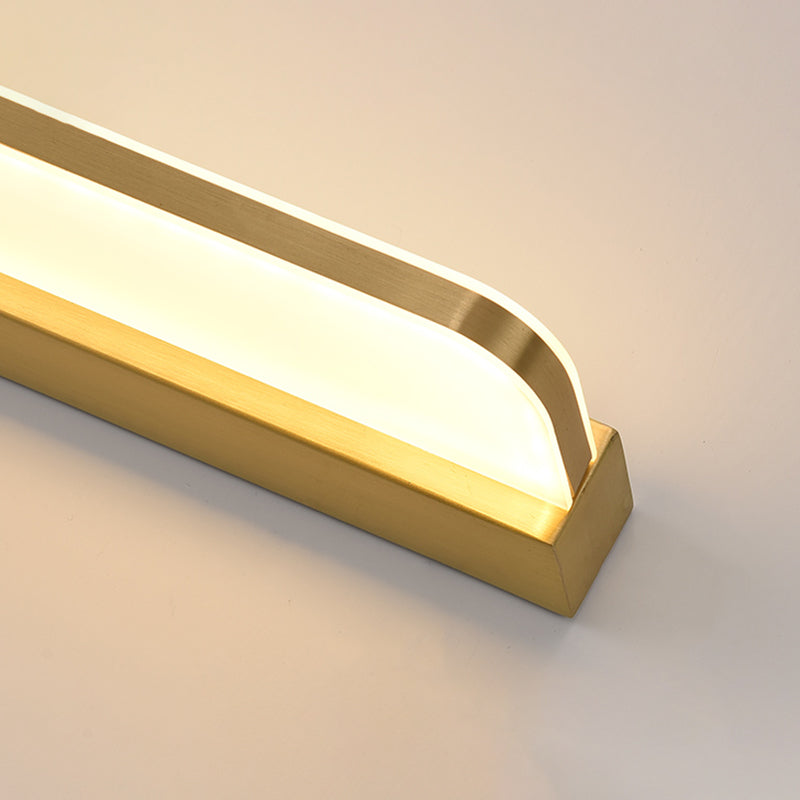 Modern Minimalist Style Ultra-thin Wall Mounted Light Fixture Copper Wall Light Sconces for Bathroom