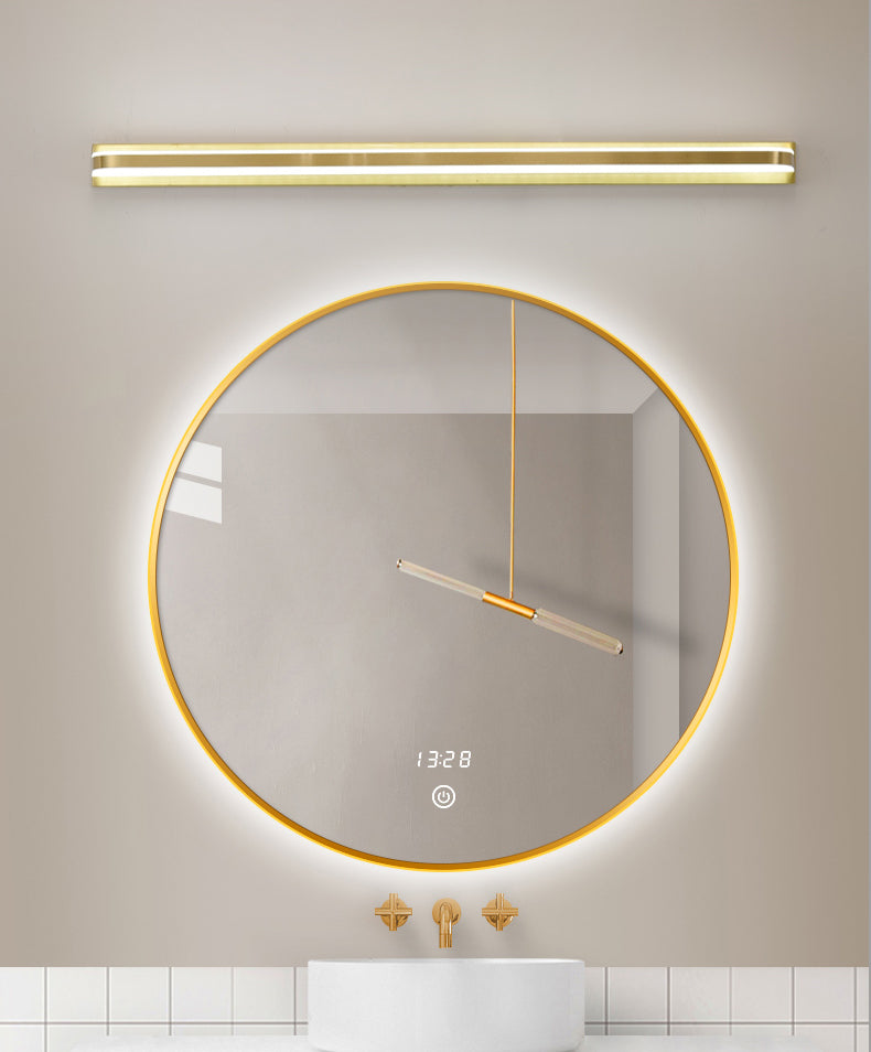 Modern Minimalist Style Ultra-thin Wall Mounted Light Fixture Copper Wall Light Sconces for Bathroom