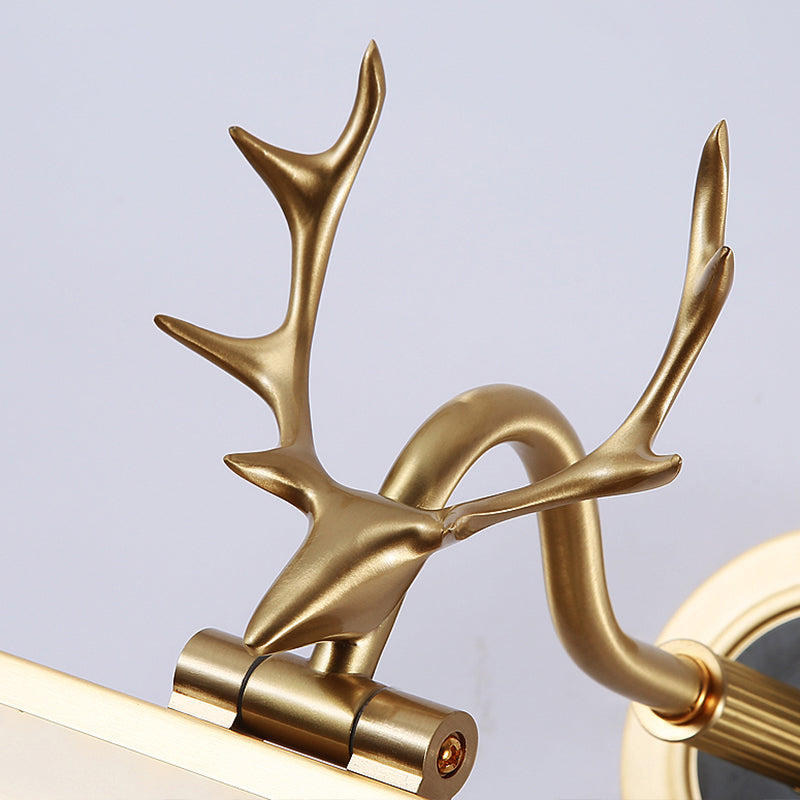 Midden-eeuwse luxe stijl gestroomlijnde wand gemonteerd ijdelheid lichten koper spoeling mount wand sconce voor badkamer