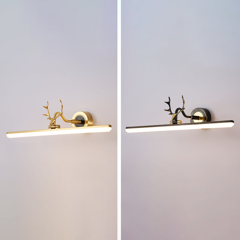 Midden-eeuwse luxe stijl gestroomlijnde wand gemonteerd ijdelheid lichten koper spoeling mount wand sconce voor badkamer
