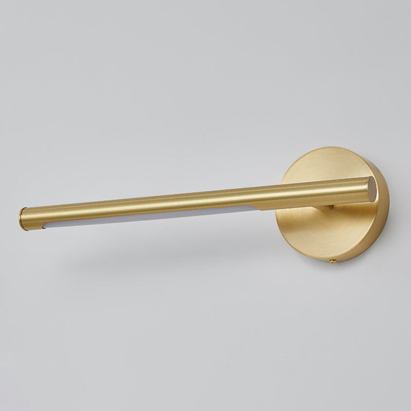 Moderner minimalistischer Stil linearer Flush -Berg -Wandleuchter Kupferwand montiertes Waschtischleuchten im goldenen Finish