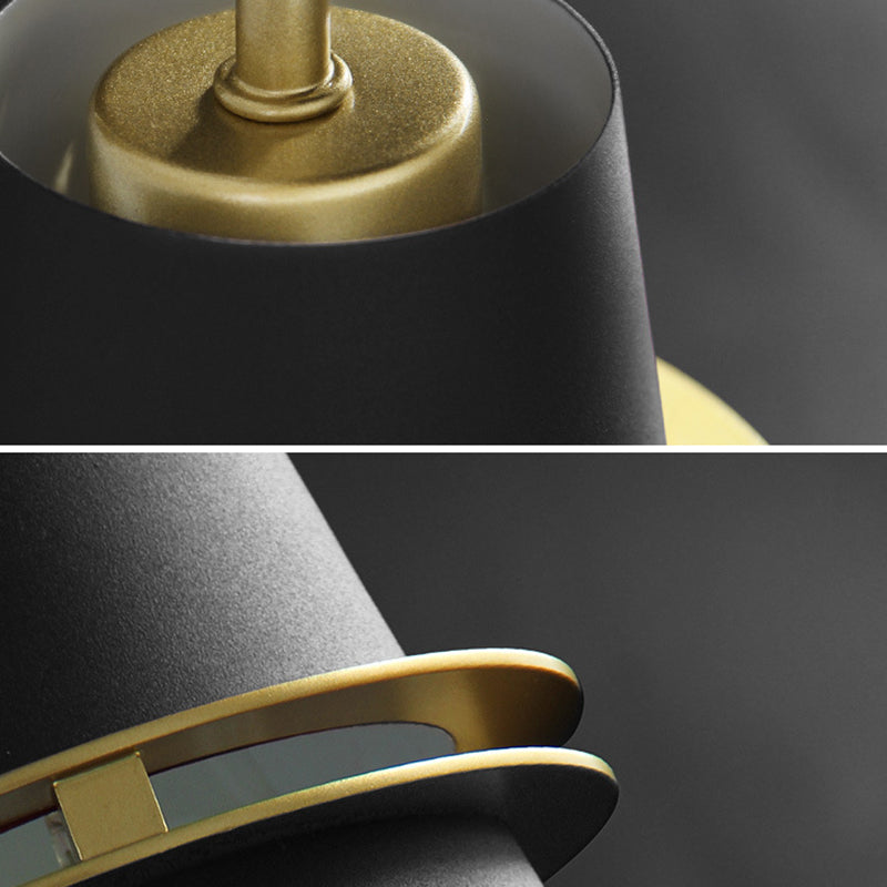 1 Light Metal Wall Mount Light Fixture Modern Dual Cone Wall Sconce Lighting for Bedroom