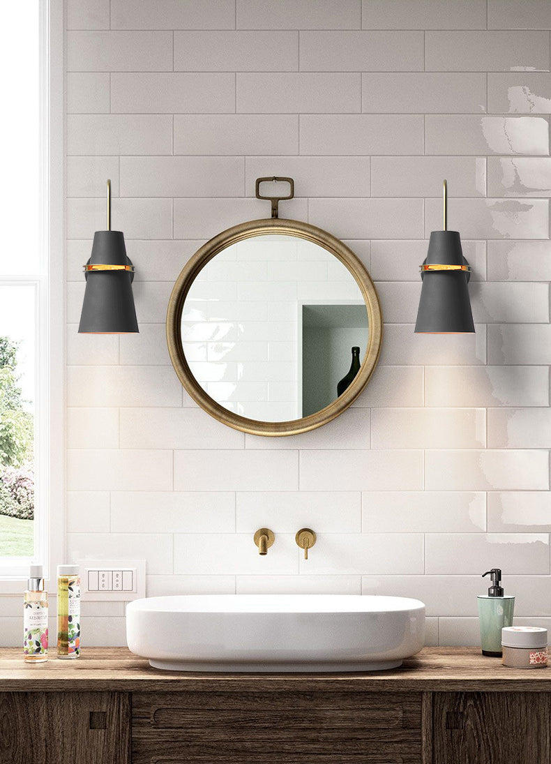 1 Light Metal Wall Mount Light Fixture Modern Dual Cone Wall Sconce Lighting for Bedroom