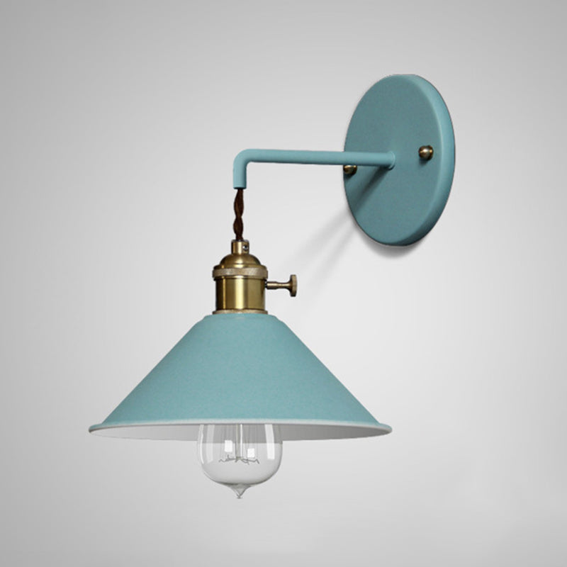 1 Light Metal Wall Mounted Light Fixture Modern Tapered Wall Sconce Lighting for Dining Room