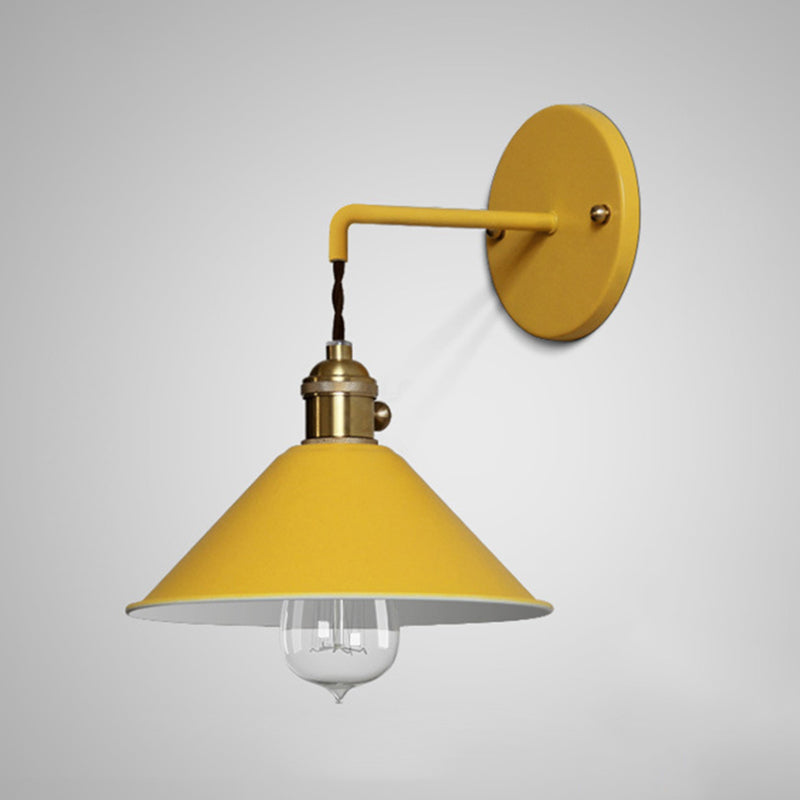 1 Light Metal Wall Mounted Light Fixture Modern Tapered Wall Sconce Lighting for Dining Room