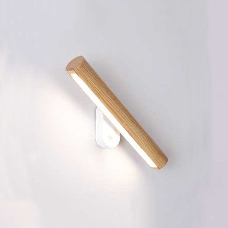 Modern Minimalist Style Linear Wall Mounted Light Fixture Wood Wall Mounted Lighting for Bedroom