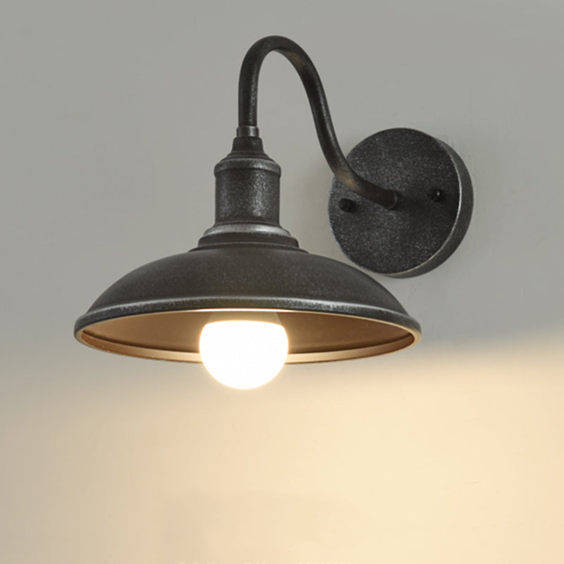 1 Light Metal Wall Mounted Light Fixture Antique Dome Wall Hanging Lights for Hall And Foyer