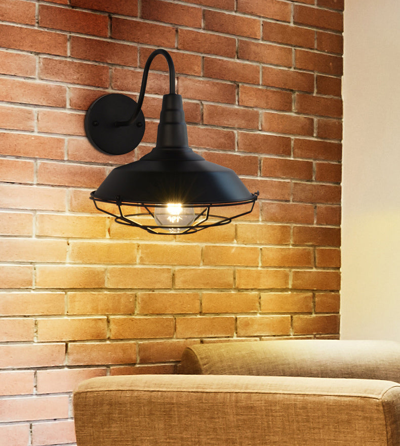 1 Light Metal Wall Mounted Light Fixture Industrial Lantern Wall Sconce Light Fixtures for Hall And Foyer