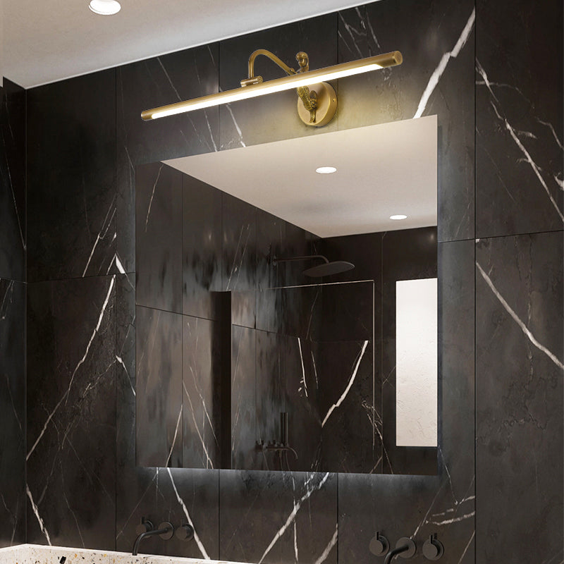 Moderne minimalistische stijl buizen ijdelheid muur verlichtingsarmaturen koper 1 licht wand gemonteerde ijdelheid lichten voor badkamer