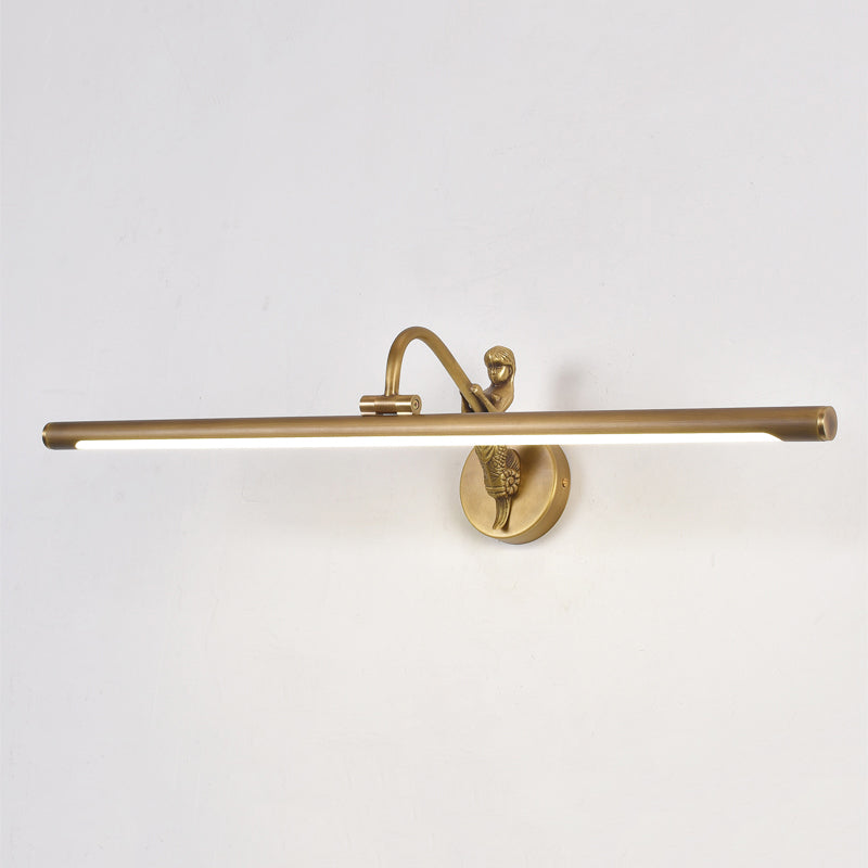 Moderne minimalistische stijl buizen ijdelheid muur verlichtingsarmaturen koper 1 licht wand gemonteerde ijdelheid lichten voor badkamer