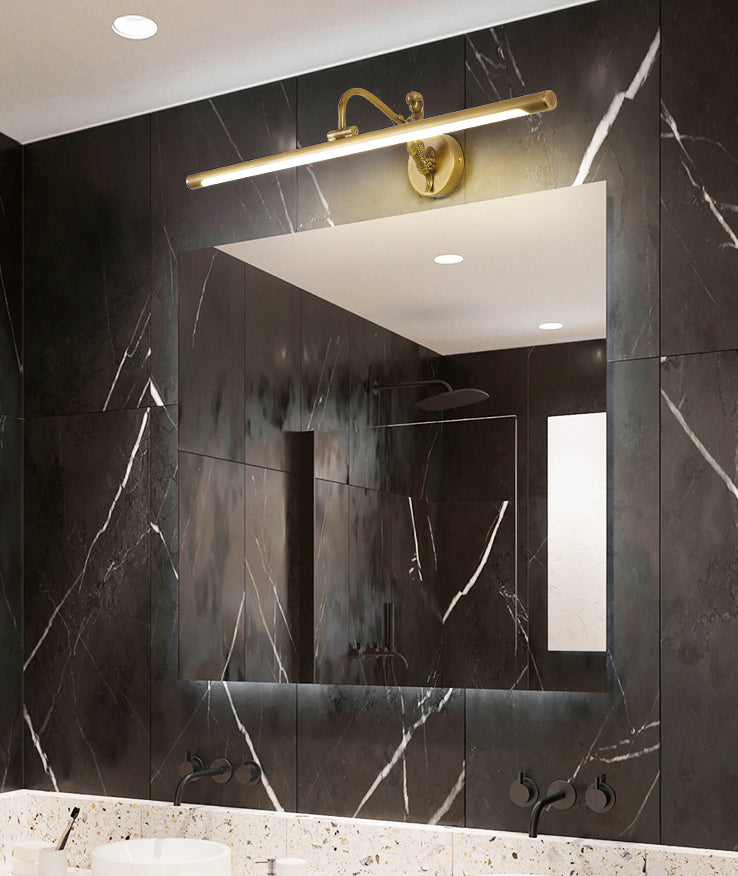 Moderne minimalistische stijl buizen ijdelheid muur verlichtingsarmaturen koper 1 licht wand gemonteerde ijdelheid lichten voor badkamer