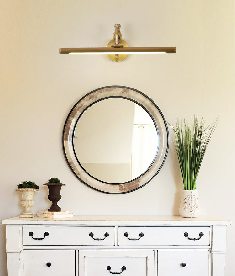 Moderne minimalistische stijl buizen ijdelheid muur verlichtingsarmaturen koper 1 licht wand gemonteerde ijdelheid lichten voor badkamer