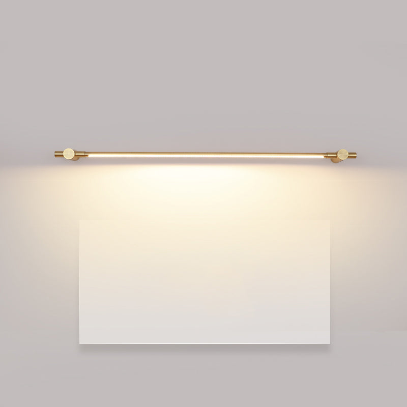 Moderne lichte luxe stijl lineaire wandgemonteerde ijdelheid lichten aluminium wand sconce verlichting in gouden afwerking