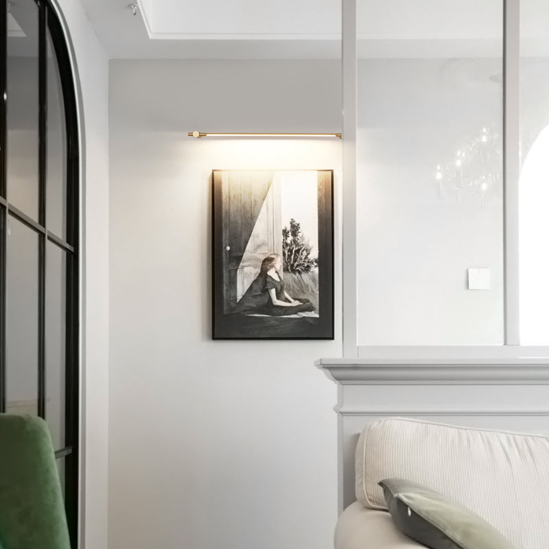 Moderne lichte luxe stijl lineaire wandgemonteerde ijdelheid lichten aluminium wand sconce verlichting in gouden afwerking