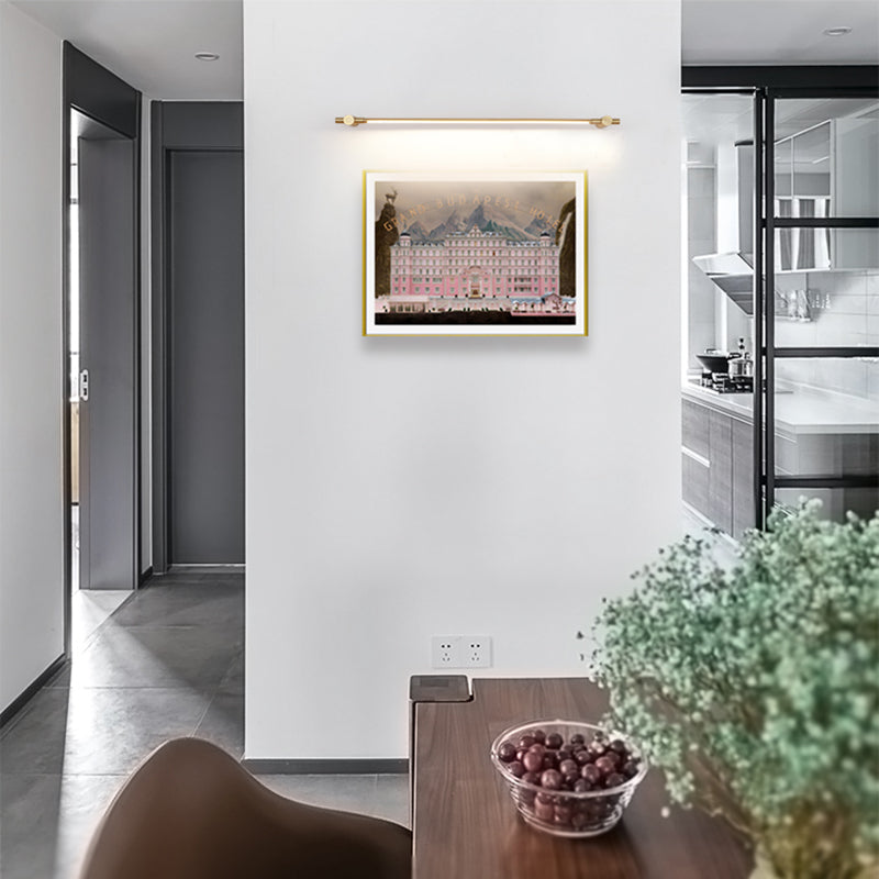 Moderne lichte luxe stijl lineaire wandgemonteerde ijdelheid lichten aluminium wand sconce verlichting in gouden afwerking