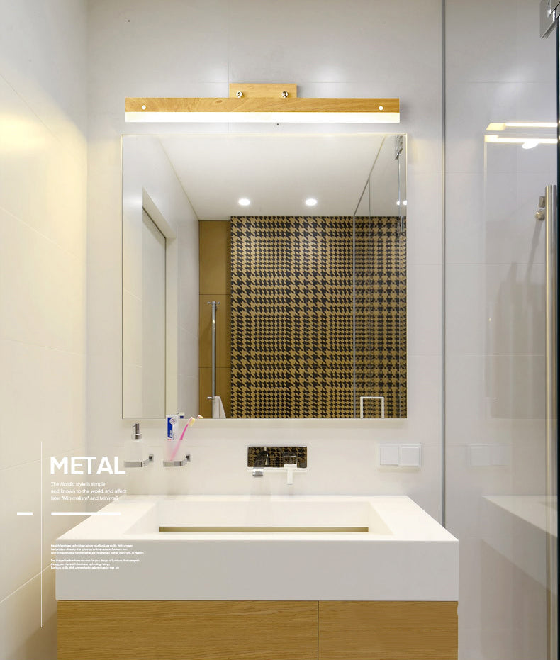 Luz de espejo de espejo de baño de madera de luz LED de LED de LED de LED de LED de LED de LED