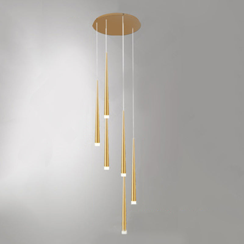 Spiral Hanging Light Fixtures Modern Simple Acrylic Ceiling Pendant for Stairwell