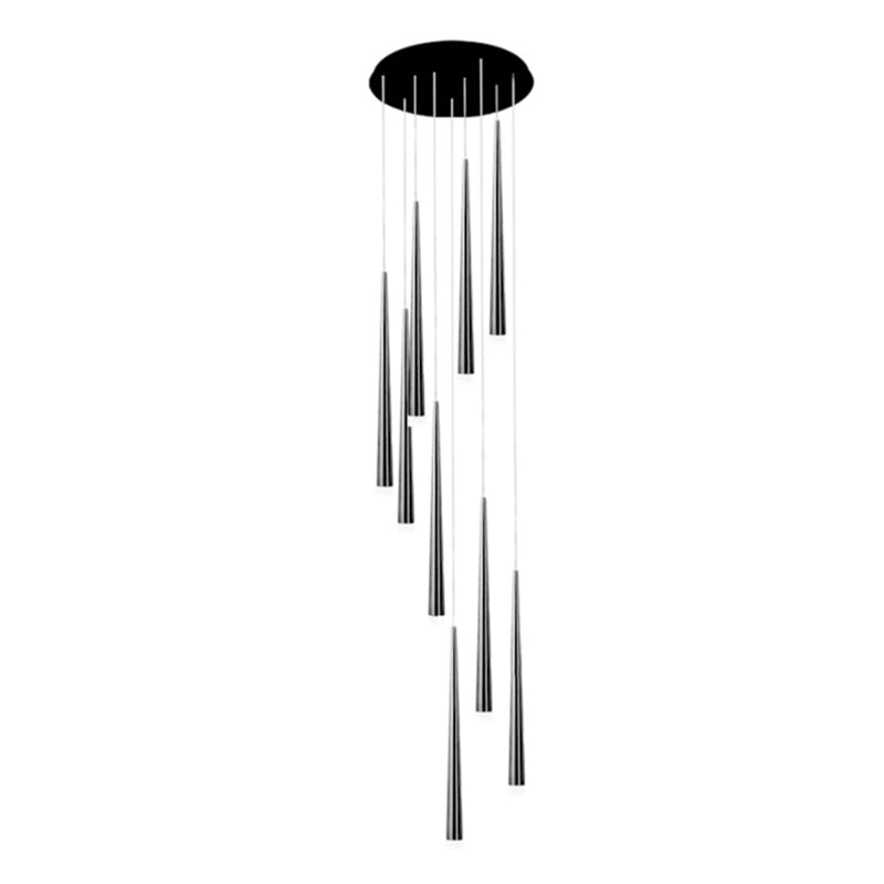 Spiral Hanging Light Fixtures Modern Simple Acrylic Ceiling Pendant for Stairwell