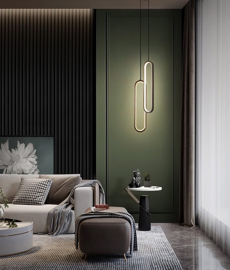 Aluminium -LED LED Linear anheizt Licht im modernen kreativen Stil Kieselgel Deckenleuchte für Wohnzimmer