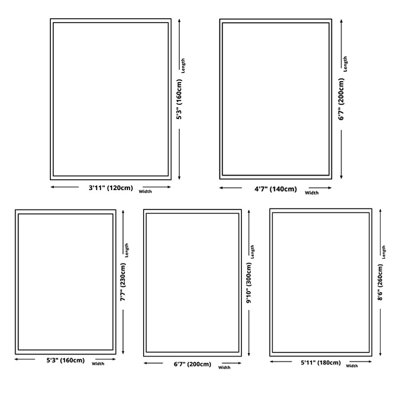 Blue Tone Chinese Indoor Rug Polyester Ink Branch Print Carpet Easy Care Rug for Home Decoration