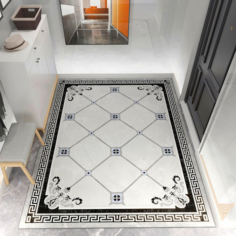 Tapis d'intérieur moderne de couleur claire, imprimé marbré en Polyester, facile d'entretien, pour la décoration de la maison