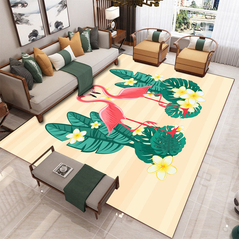 Modern Animal Pattern Rug Simplicity Carpet Polyester Stain Resistant Carpet for Living Room