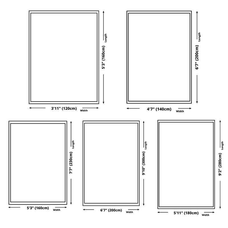 Veelkleurig Aziatisch binnentapijt, polyester inkttakprint, onderhoudsvriendelijk vloerkleed voor huisdecoratie