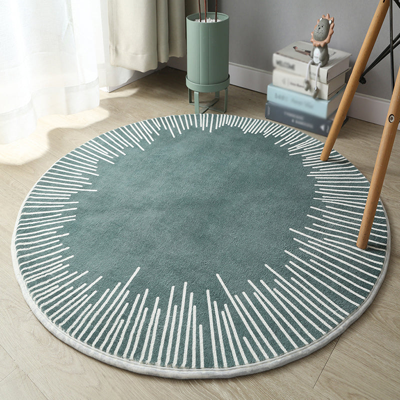 Veelkleurige geometrieontwerp binnen tapijt trendy eigentijdse ronde tapijt polyester antislip achterste tapijt voor woningdecoratie