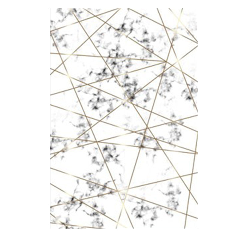 Trendy Marble Surface Print Rug Contemporary Creative Area Rug Polyester Friendly Washable Carpet for Home Decoration