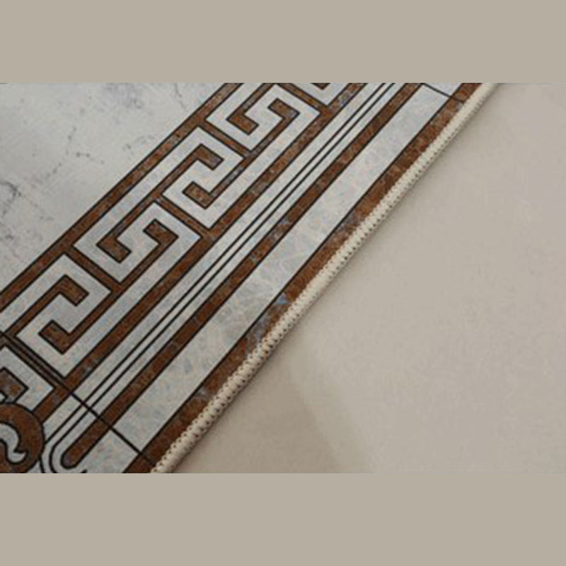 Trendy Marble Surface Print Rug Contemporary Creative Area Rug Polyester Friendly Washable Carpet for Home Decoration